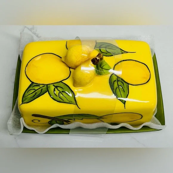 Lemon Butter Dish, Multicolor New